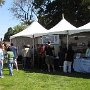        The "Jean Sweeney Open Space Park banner" helps the booth stand out in the crowd of booths.  Many visititors to the booth learned about the benefits of an open space park in Alameda.                       